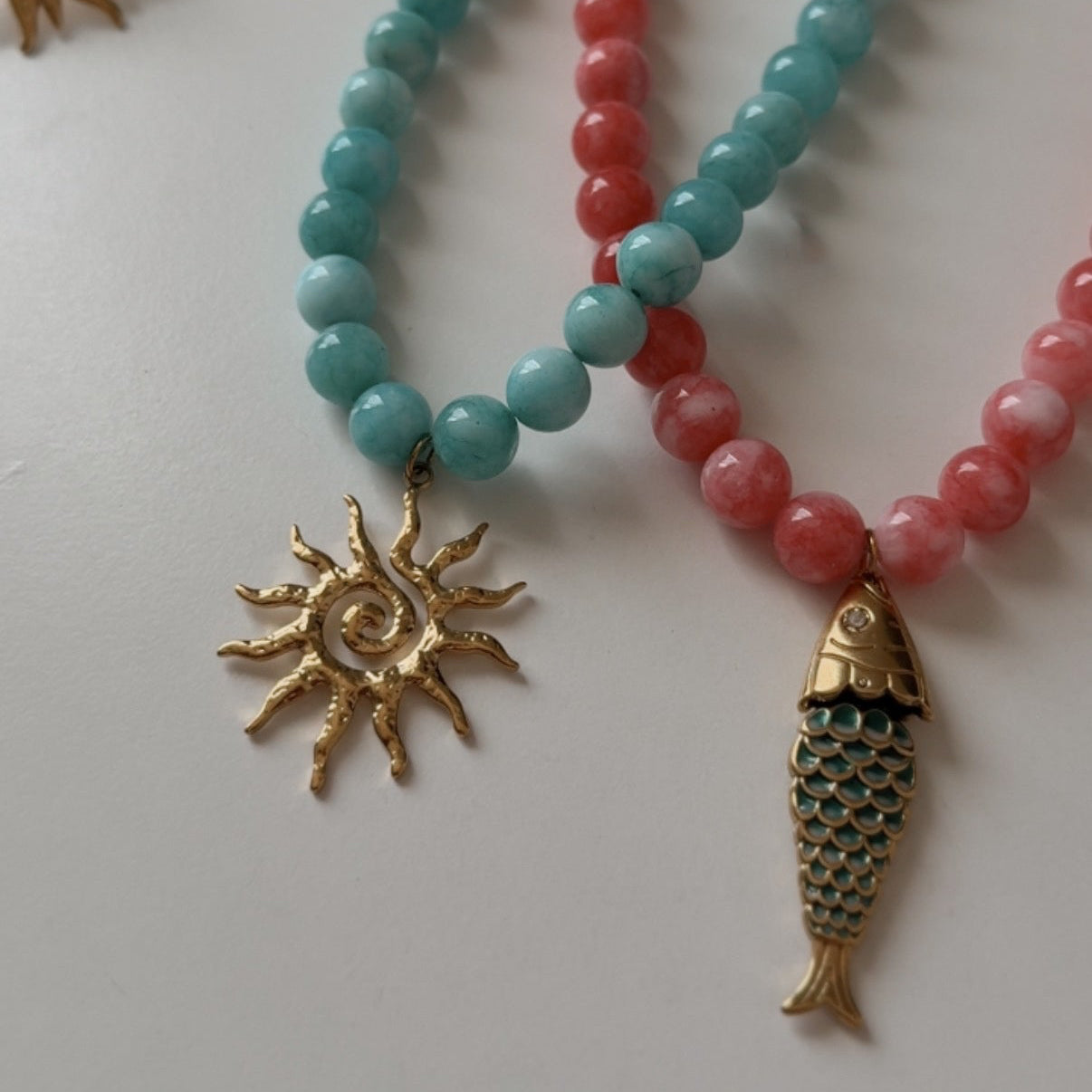 Pink Fish Necklace