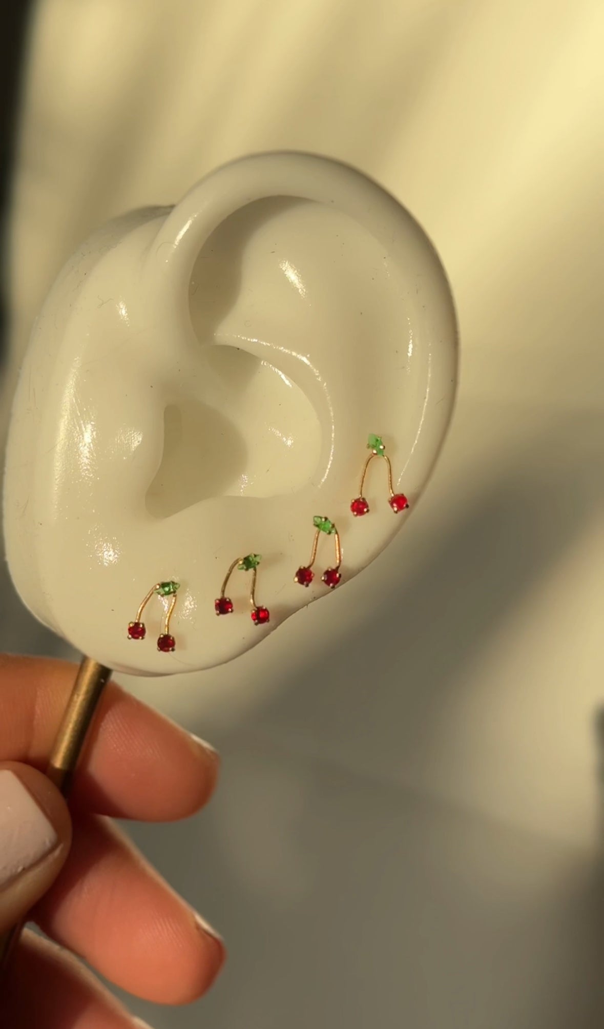 Gold Cherry Stud
