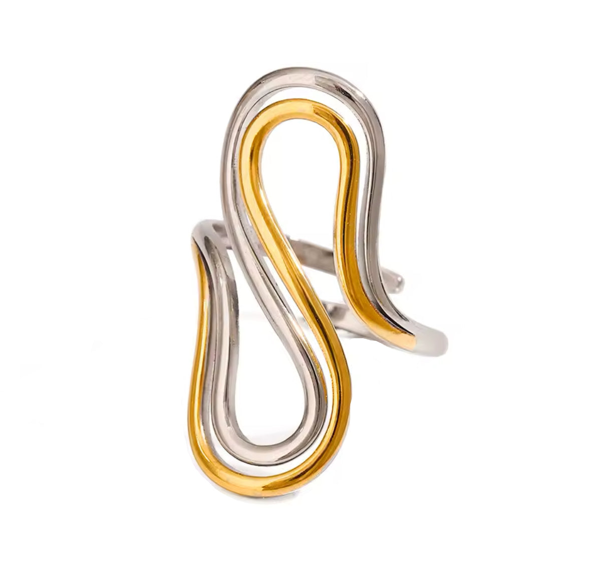 Two Tone Loop Ring