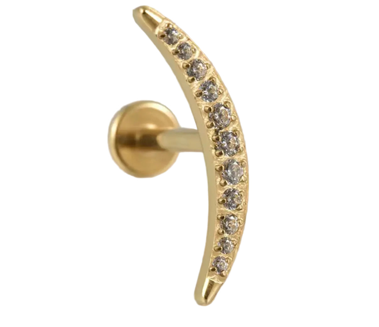 CZ Crescent Stud