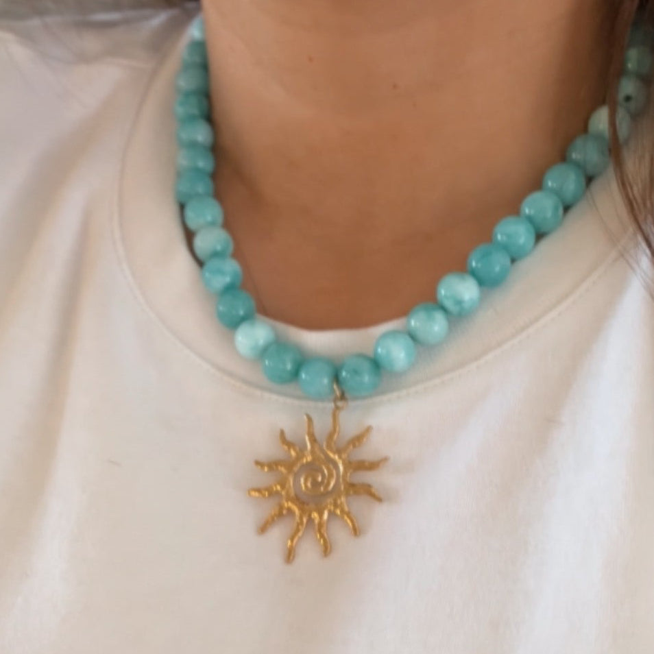 Blue Sun Necklace