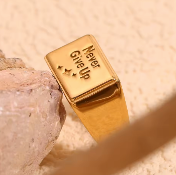 Never Give Up Ring