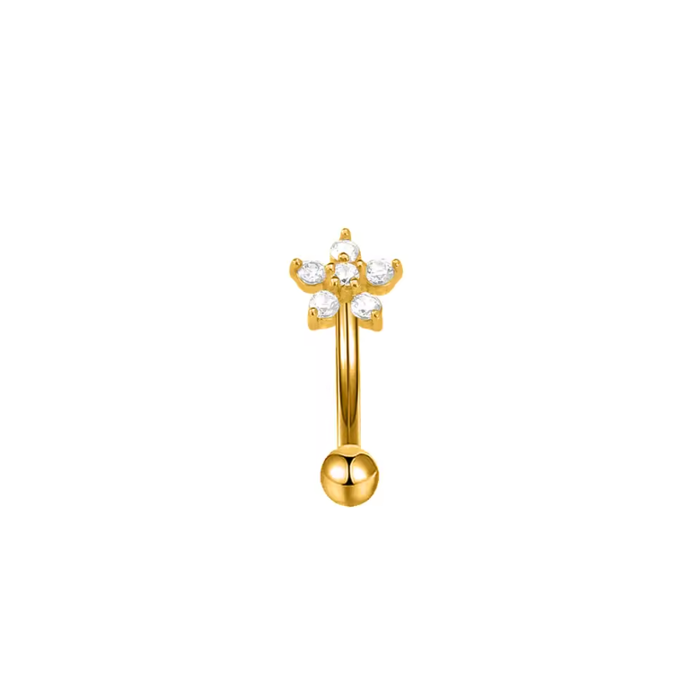 Flower Curved Stud