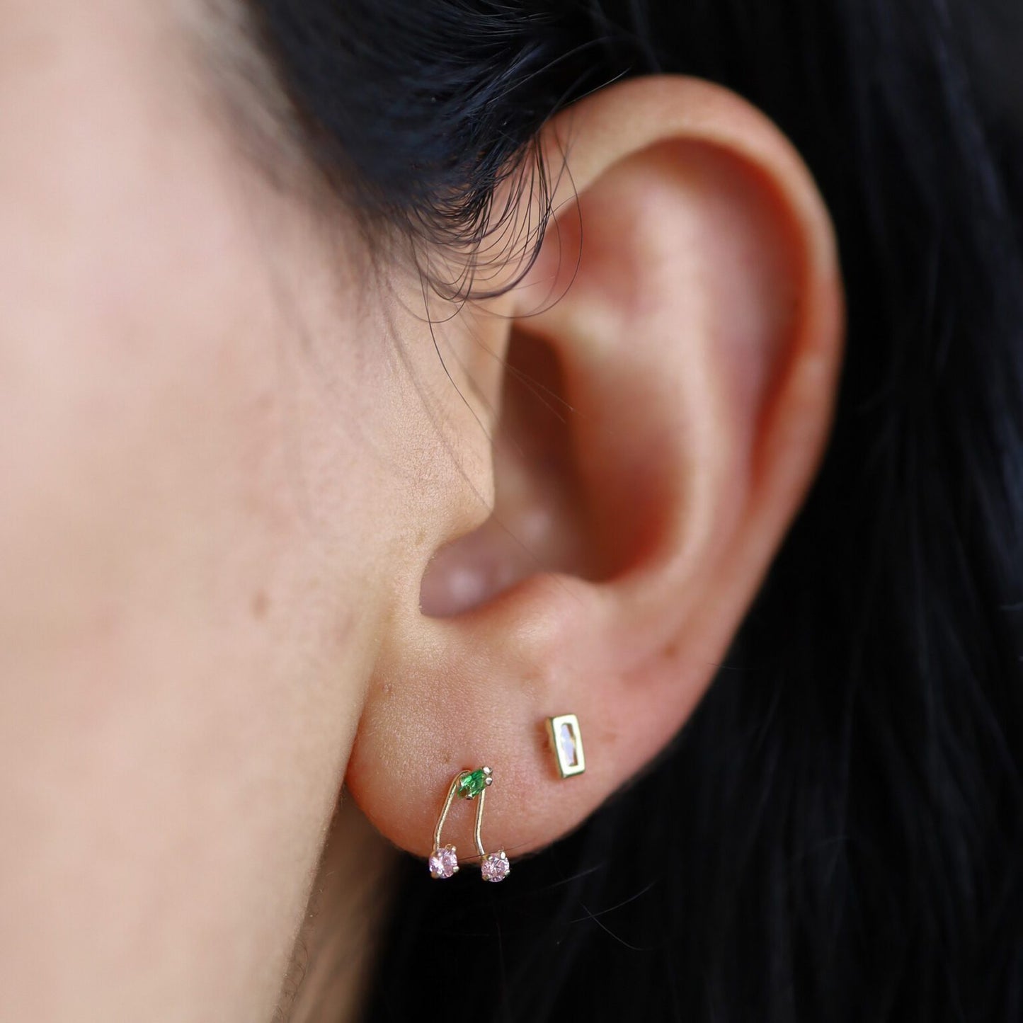 Gold Cherry Stud