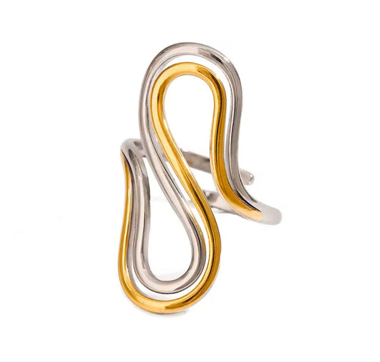 Two Tone Loop Ring