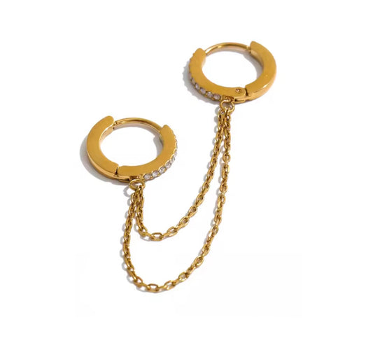 Vera Double Hoops