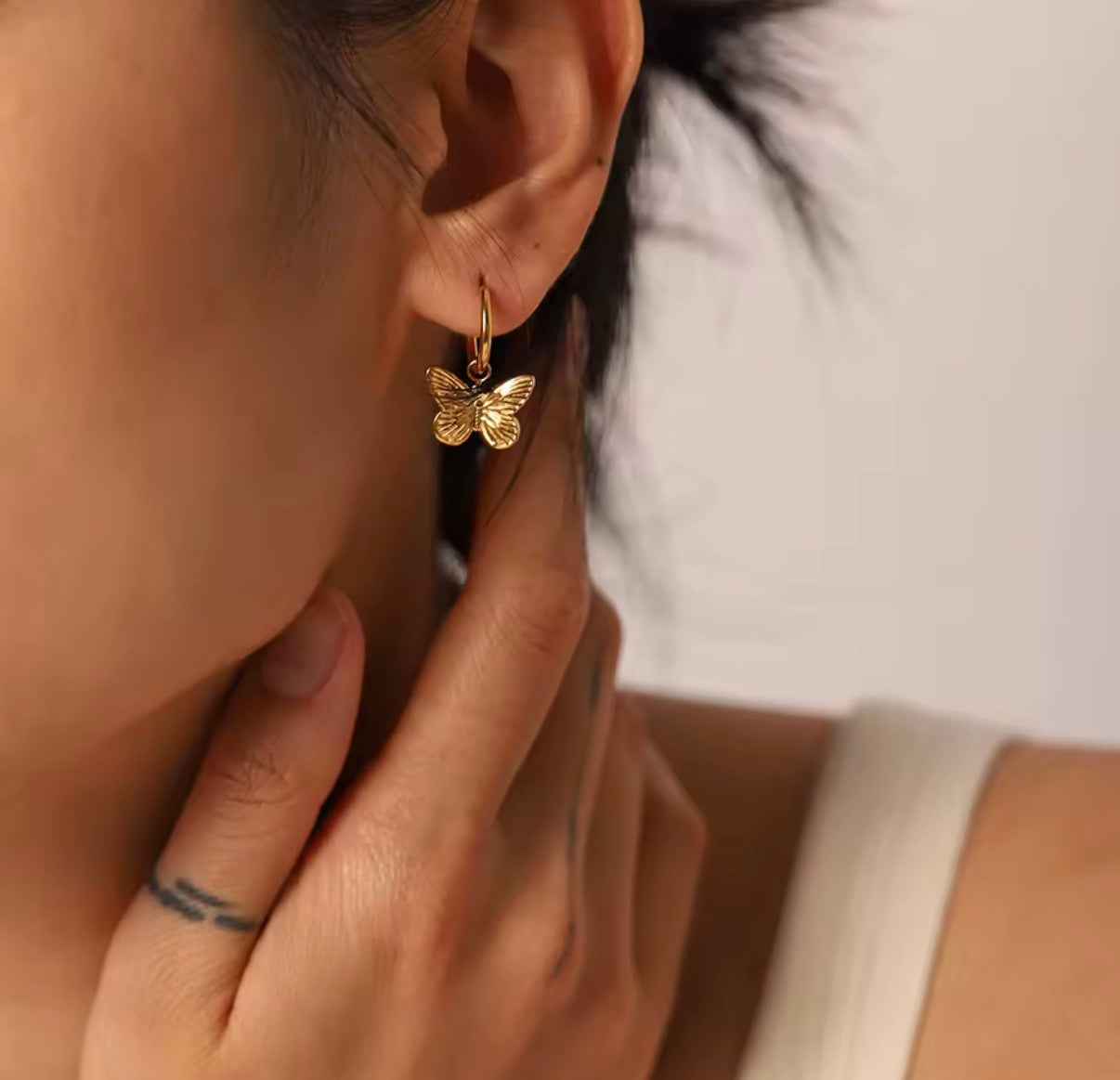 Small Butterfly Hoops