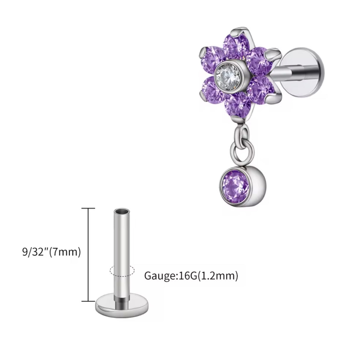 Flower Drop Stud