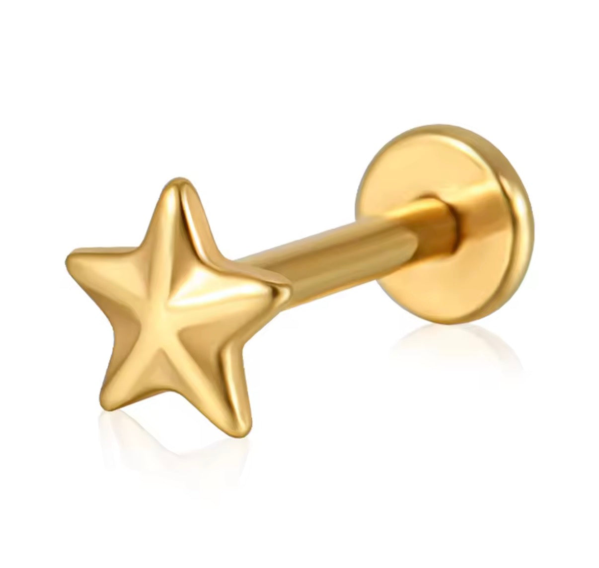 Textured Star Stud