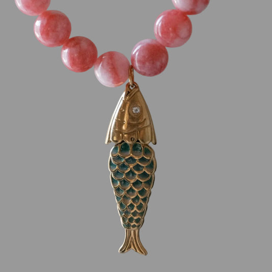 Pink Fish Necklace