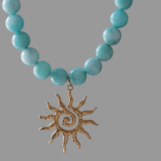 Blue Sun Necklace