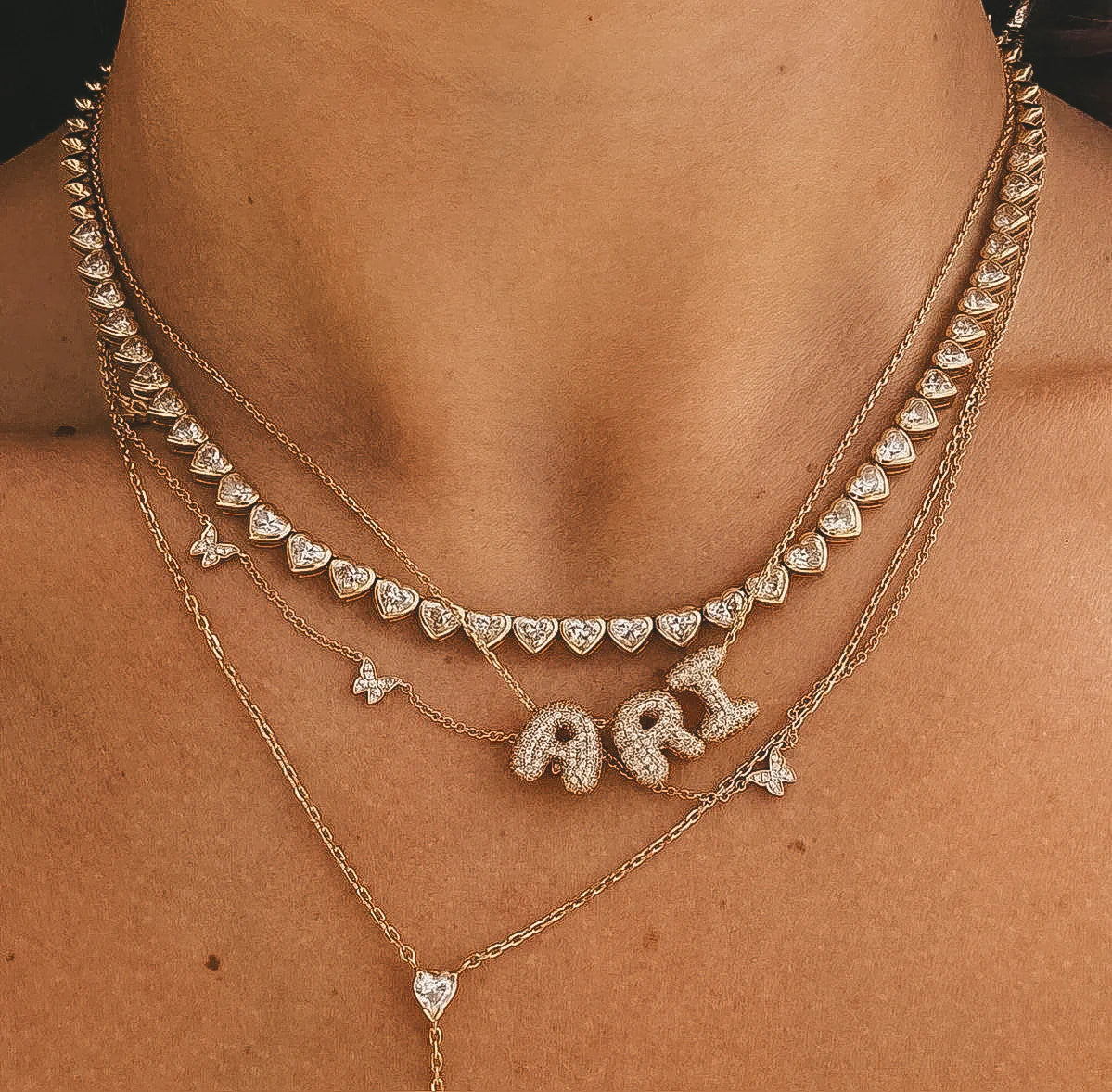Mini Bubble Name Necklace