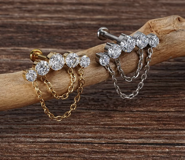 Double Chain Stud