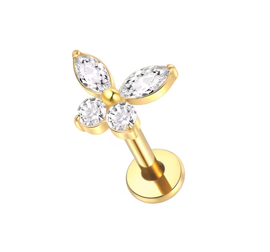 Dainty Butterfly Stud