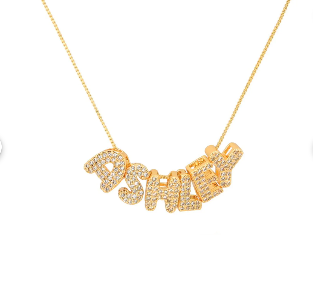 Mini Bubble Name Necklace