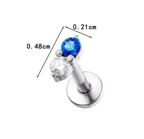 Double CZ Stud