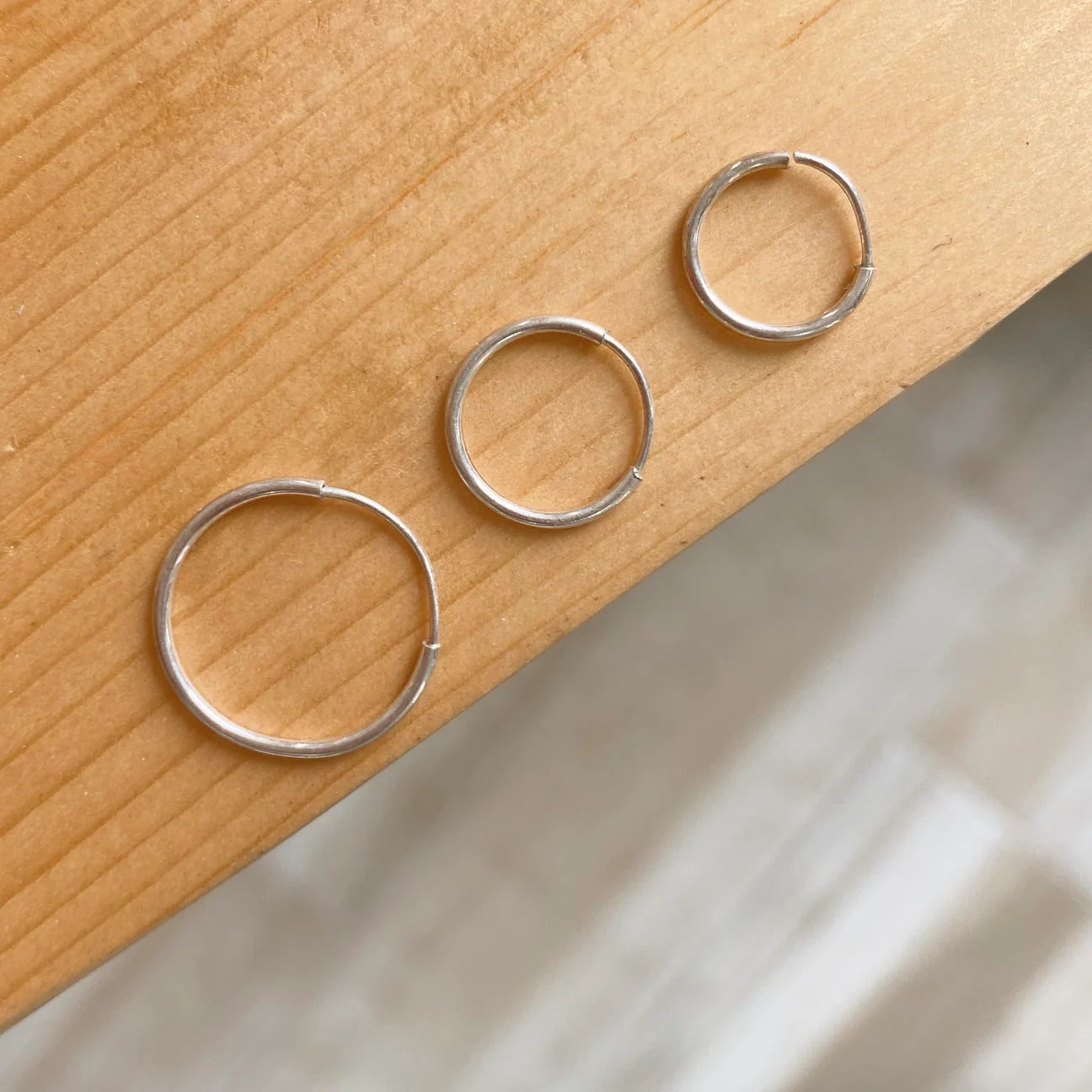 Plain Silver Huggie